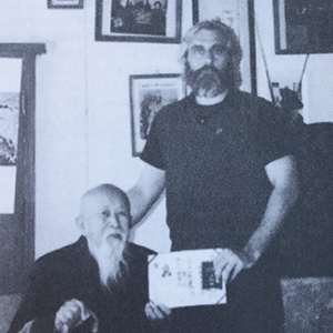 Vince with teacher Li Ziming