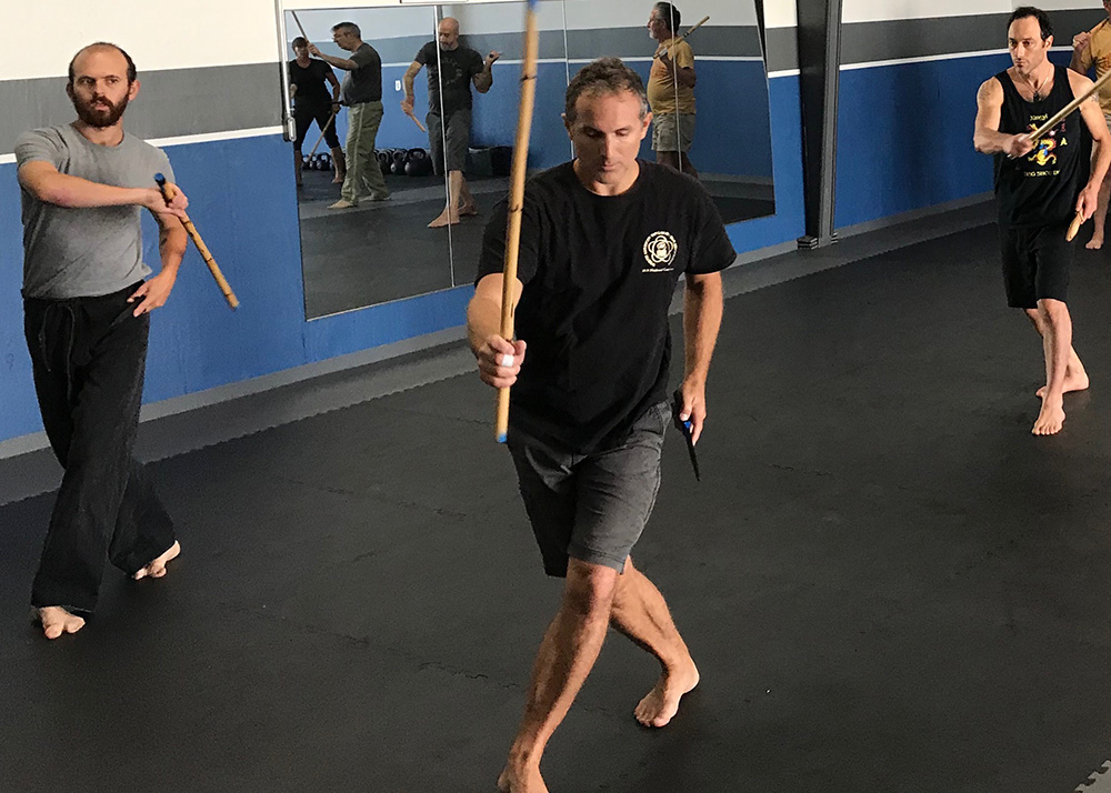 Bill Chedester practicing Eskrima