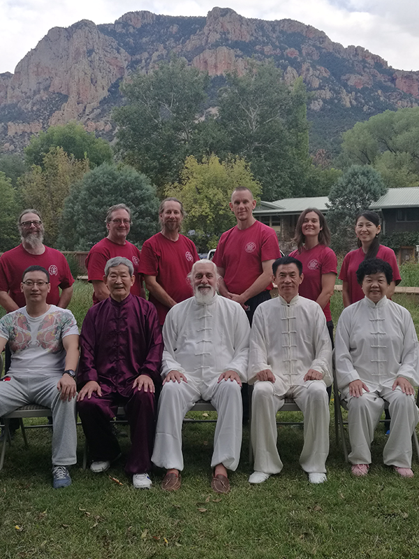 Gongfu family posing for a picture